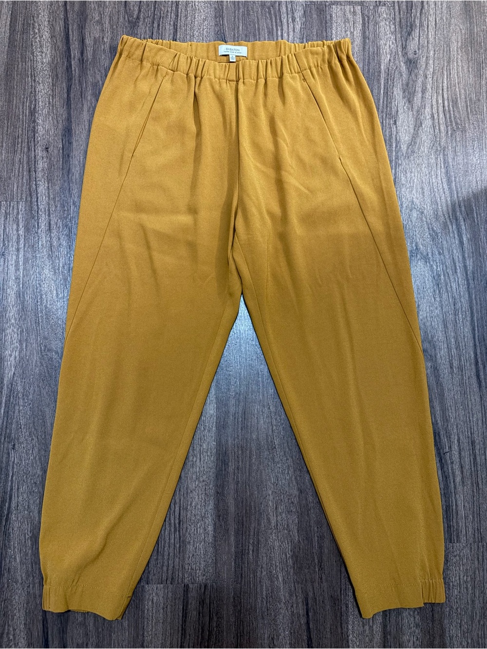 Babaton Mustard Yellow Tapered Pants